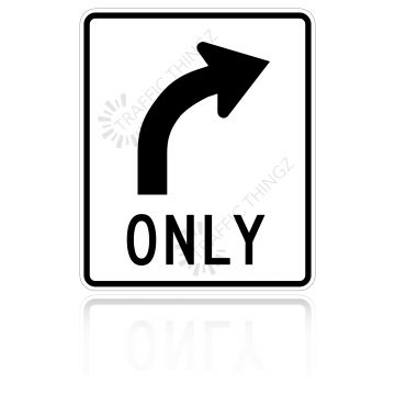 MUTCD R3-5R Right Turn Only